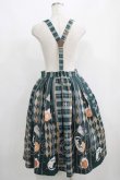 画像3: Forest Wardrobe（海外ロリータブランド） / Bouquet Plaid Strap Skirt XL グリーン H-25-05-21-022-GO-SK-NS-ZH (3)