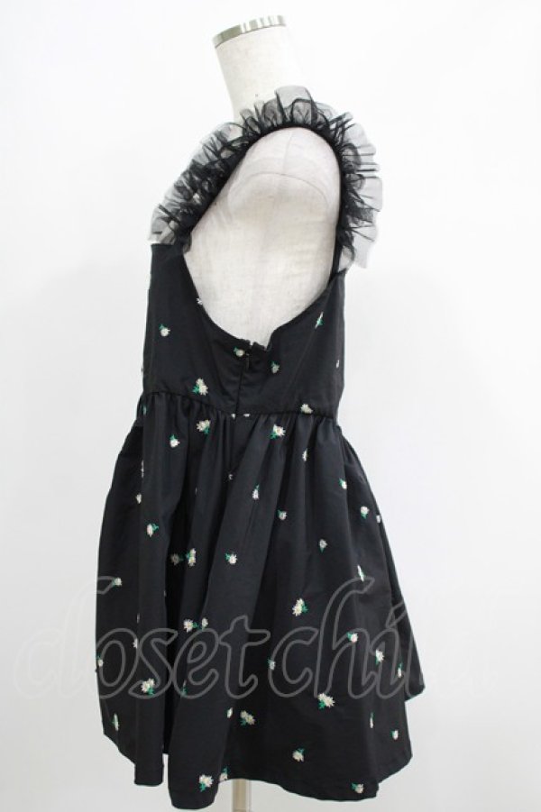画像2: Candy Stripper / TINY FLOWER MINI ONE-PIECE  ブラック H-25-05-22-026-PU-OP-KB-ZH (2)