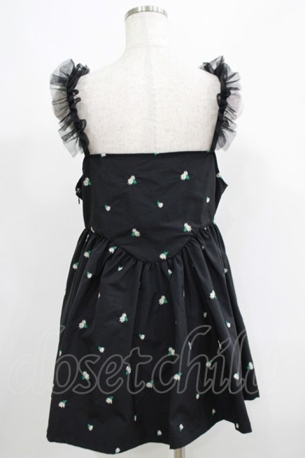 画像3: Candy Stripper / TINY FLOWER MINI ONE-PIECE  ブラック H-25-05-22-026-PU-OP-KB-ZH (3)