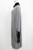 画像2: NieR Clothing / 配色ハイネックワンピース  黒×グレー H-25-05-22-027-PU-OP-KB-ZH (2)