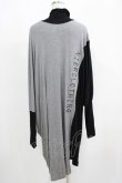 画像3: NieR Clothing / 配色ハイネックワンピース  黒×グレー H-25-05-22-027-PU-OP-KB-ZH (3)