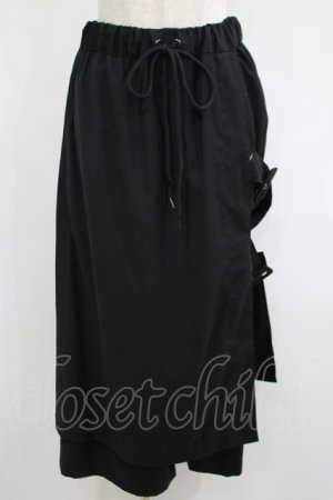画像: MiDiom / Belted Covered Pants  ブラック H-25-05-22-031-PU-PA-KB-ZH