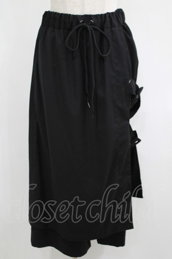 画像1: MiDiom / Belted Covered Pants  ブラック H-25-05-22-031-PU-PA-KB-ZH (1)