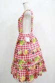 画像2: Melody BasKet / Fruits BasKetサロペットスカート  レッド H-25-05-22-004-LO-SK-KB-ZH (2)