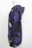 画像2: NieR Clothing / 総柄ZIPブルゾンパーカー  黒×紫 H-25-05-22-038-PU-TO-KB-ZH (2)