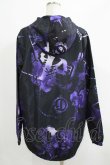 画像3: NieR Clothing / 総柄ZIPブルゾンパーカー  黒×紫 H-25-05-22-038-PU-TO-KB-ZH (3)