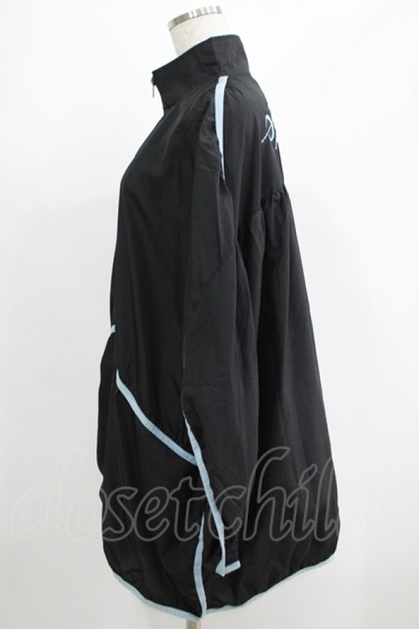 画像2: NieR Clothing / ZIPブルゾン  黒×サックス H-25-05-22-040-PU-JA-KB-ZH (2)