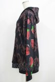 画像2: NieR Clothing / 総柄プルパーカー  黒 H-25-05-22-041-PU-TO-KB-ZH (2)