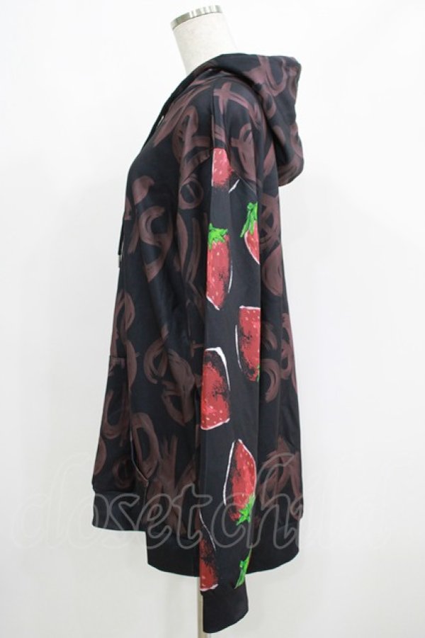 画像2: NieR Clothing / 総柄プルパーカー  黒 H-25-05-22-041-PU-TO-KB-ZH (2)