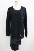 画像1: MiDiom / One Side Long Cut&Sewn  ブラック H-25-05-22-044-PU-TO-KB-ZH (1)