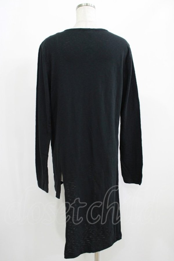 画像3: MiDiom / One Side Long Cut&Sewn  ブラック H-25-05-22-044-PU-TO-KB-ZH (3)