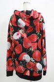 画像3: TRAVAS TOKYO / Tablet berry zip hoodie/総柄いちごプルオーバーパーカー  黒 H-25-05-22-050-PU-TO-KB-ZH (3)