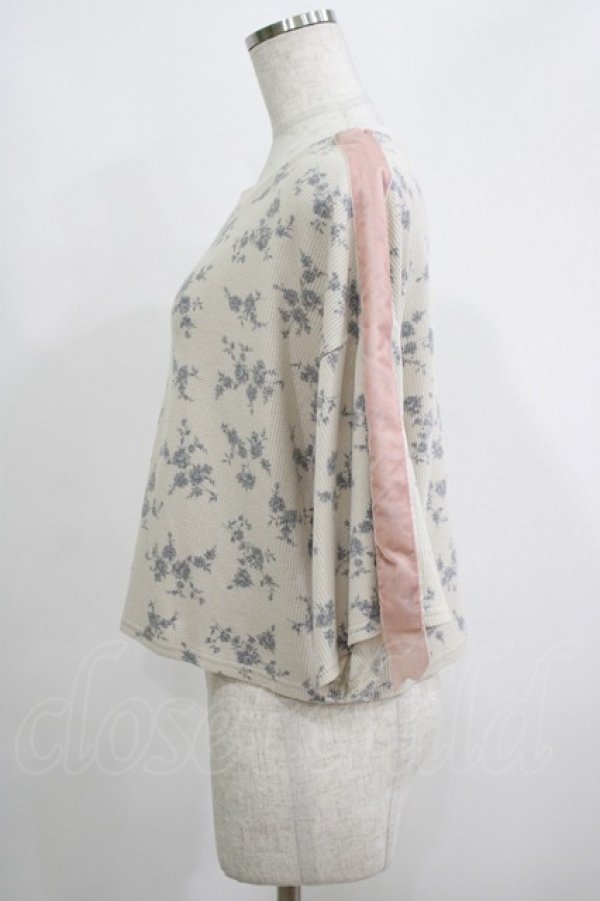 画像2: merry jenny / flowerワッフルtops  ピンクベージュ H-25-05-22-052-LO-TO-KB-ZH (2)