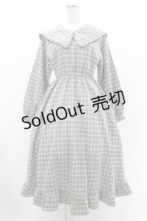 画像: merry jenny / フリルカラーチェックワンピース  グリーン H-25-05-22-1028-LO-OP-KB-ZH