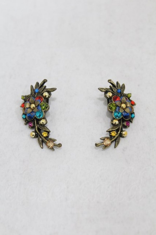 画像1: Michal Negrin / フラワーイヤリング  ゴールド H-25-05-22-1007-LO-AC-KB-ZH (1)