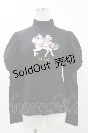 画像: MILK / Kiki＆Lala Horse Riding パフTops  ブラック H-25-05-22-1056-ML-TO-KB-ZH