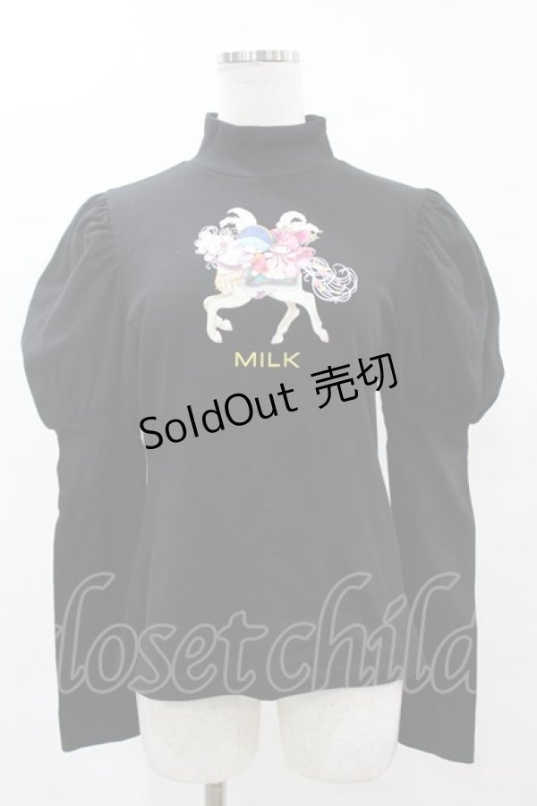 画像1: MILK / Kiki＆Lala Horse Riding パフTops  ブラック H-25-05-22-1056-ML-TO-KB-ZH (1)