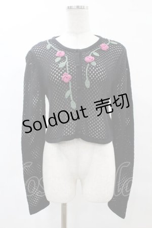 画像: MILK / ローズニットカーデ【MILK×jouetie】  ブラック H-25-05-22-1057-ML-TO-KB-ZH