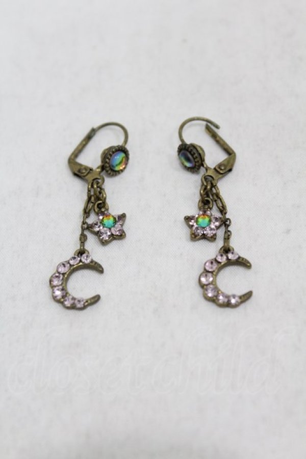 画像1: Michal Negrin / ムーンフラワーピアス  ゴールド H-25-05-22-1008-LO-AC-KB-ZH (1)
