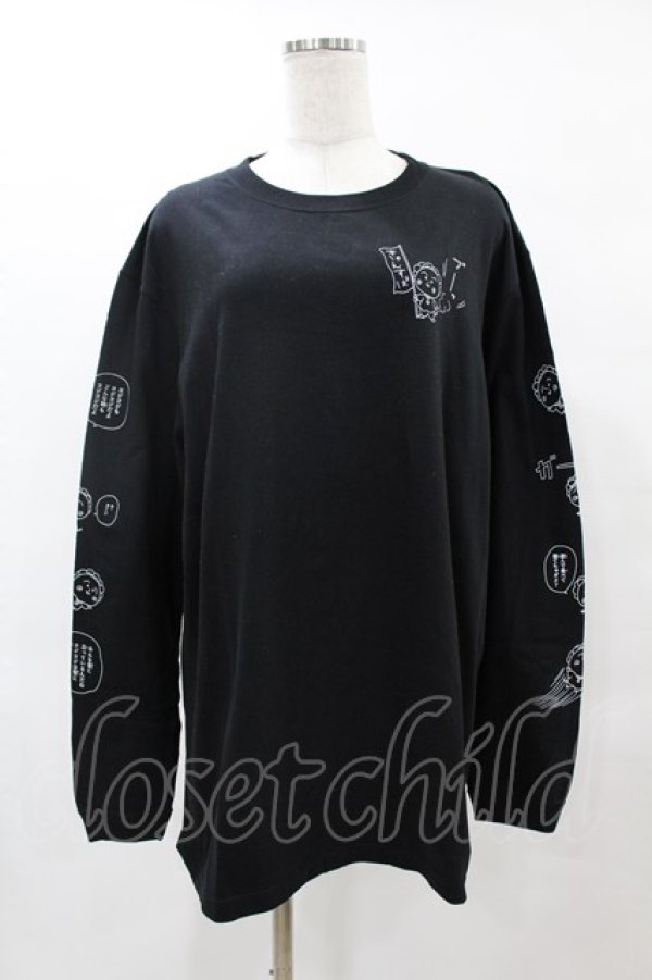 画像1: Candy Stripper / コジコジの名？台詞 L/S TEE  ブラック H-25-05-22-1060-PU-TO-KB-ZH (1)