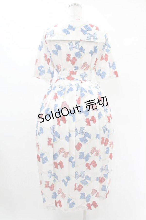 画像2: Jane Marple / Anniversary ribbonsマリンカラードレス M オフ H-25-05-22-1014-JM-OP-KB-ZH (2)