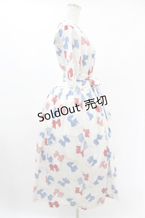 画像3: Jane Marple / Anniversary ribbonsマリンカラードレス M オフ H-25-05-22-1014-JM-OP-KB-ZH (3)