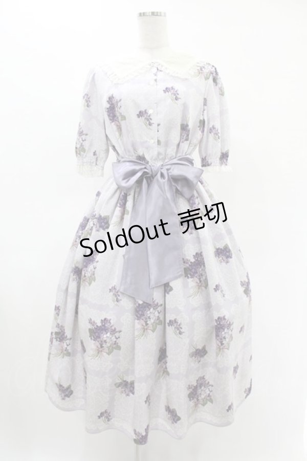 画像1: Melody BasKet / Violet laceスクエアカラーワンピース L バイオレット H-25-05-22-1017-LO-OP-KB-ZH (1)
