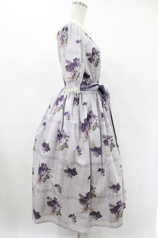 画像3: Melody BasKet / Violet laceスクエアカラーワンピース L バイオレット H-25-05-22-1017-LO-OP-KB-ZH (3)