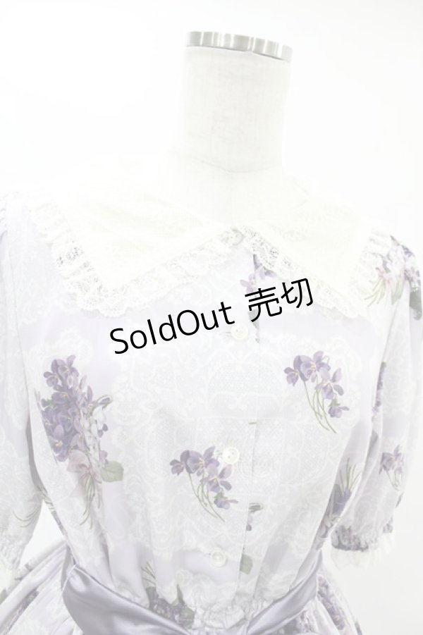 画像4: Melody BasKet / Violet laceスクエアカラーワンピース L バイオレット H-25-05-22-1017-LO-OP-KB-ZH (4)