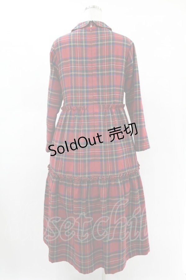 画像2: Jane Marple / Tartan checkティアードドレス M ロイヤル H-25-05-22-1018-JM-OP-KB-ZH (2)