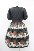 画像2: Leur Getter / Antique Lace Strawberry袖付きワンピース M ブラック H-25-05-22-1020-LU-OP-KB-ZH (2)