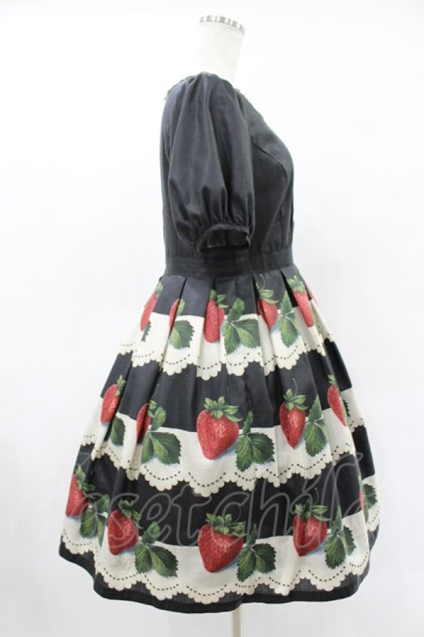 画像3: Leur Getter / Antique Lace Strawberry袖付きワンピース M ブラック H-25-05-22-1020-LU-OP-KB-ZH (3)