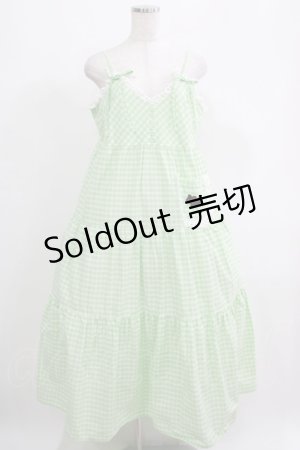 画像: Katie / TERRIER PARADE sun dress FREE GREEN GINGHAM H-25-05-22-006-LO-OP-KB-ZH