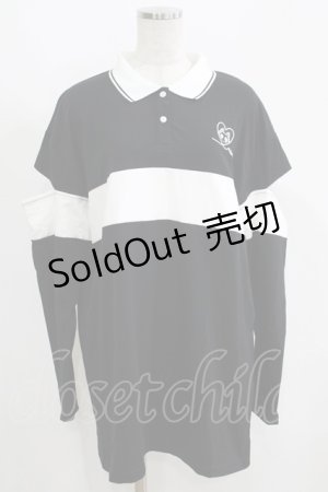 画像: NieR Clothing / 襟付きプルオーバー  黒×白 H-25-05-22-055-PU-TO-KB-ZH