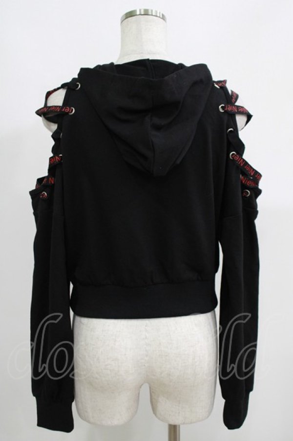 画像3: NieR Clothing / レースアッププルパーカー  黒 H-25-05-22-056-PU-TO-KB-ZH (3)