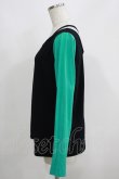画像2: NieR Clothing / 配色切替カットソー  シエル配色 H-25-05-22-059-PU-TO-KB-ZH (2)