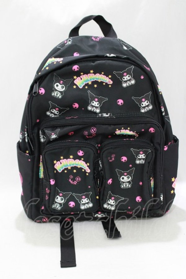 画像2: NieR Clothing / BACKPACK 【クロミ×NieRちゃん】  ブラック H-25-05-22-066-PU-BG-KB-ZH (2)