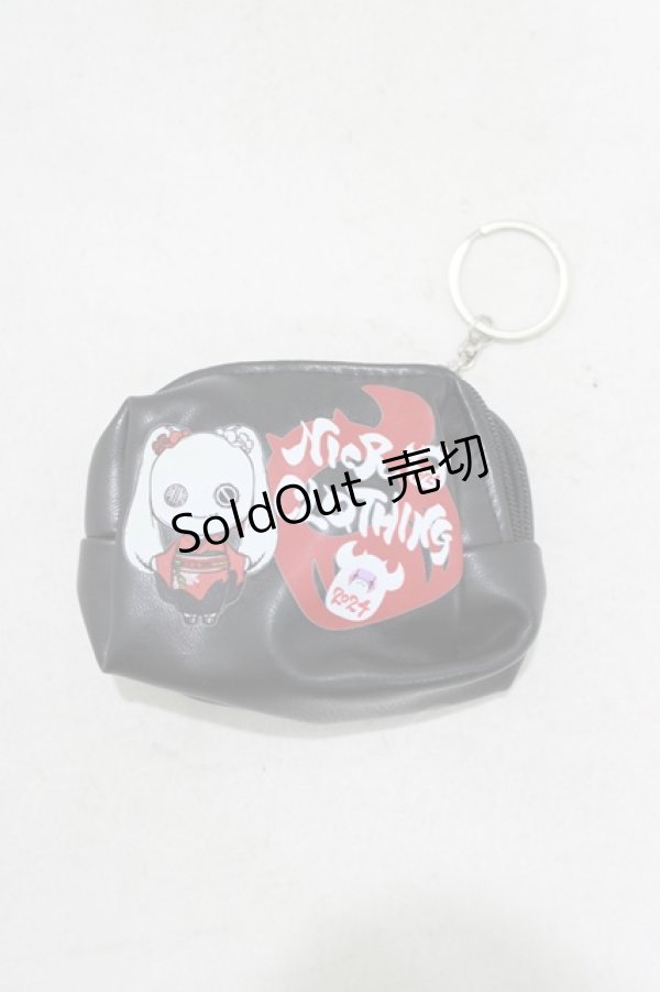 画像1: NieR Clothing / ミニポーチキーホルダー  黒 H-25-05-22-071-PU-ZA-KB-ZH (1)