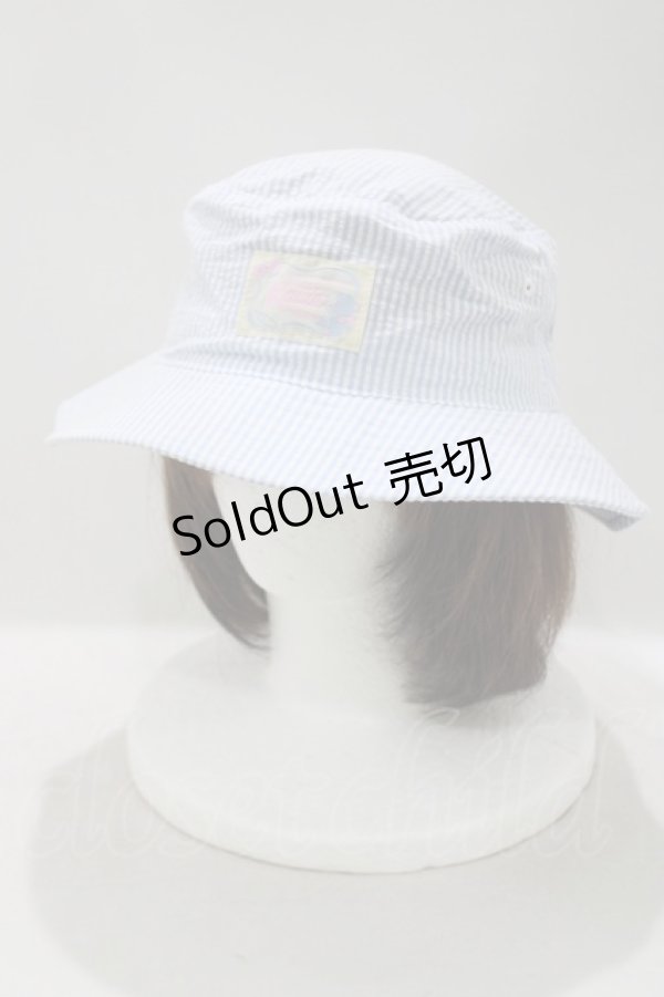 画像1: Katie / BABY STRIPE bucket hat  BLUE H-25-05-22-074-LO-AC-KB-ZH (1)