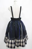 画像3: NieR Clothing / SUSPENDER×ベルト装飾付きブロッキングスカート  ブラック H-25-05-22-007-PU-SK-KB-ZH (3)