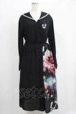 画像1: NieR Clothing / プリント切替ワンピース  黒 H-25-05-22-017-PU-OP-KB-ZH (1)