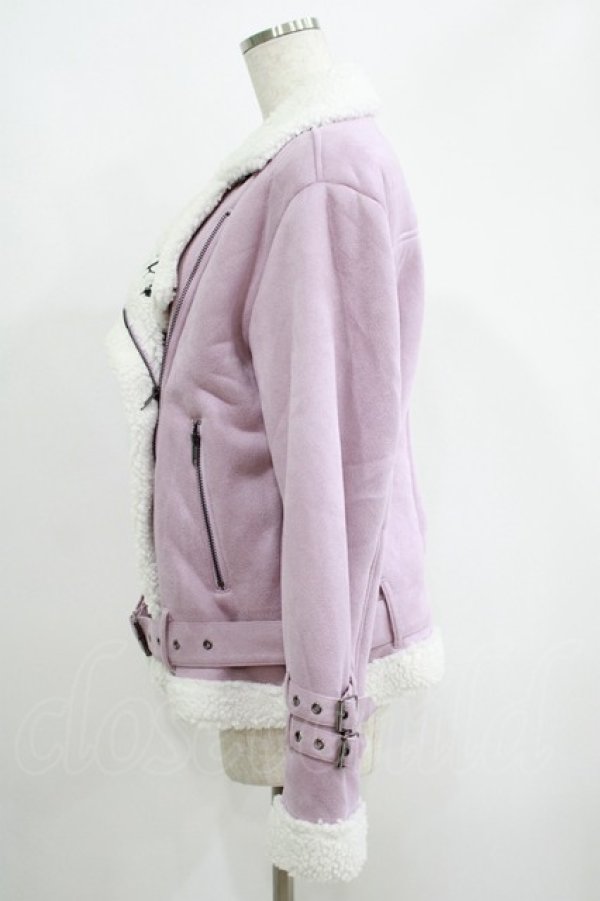 画像2: NieR Clothing / 防寒2WAYボアムートンコート  くすみピンク H-25-05-22-019-PU-CO-KB-ZH (2)