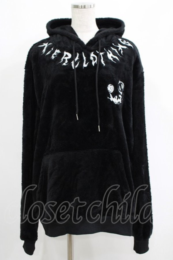 画像1: NieR Clothing / ふわもこプルパーカー  黒 H-25-05-22-023-PU-TO-KB-ZH (1)