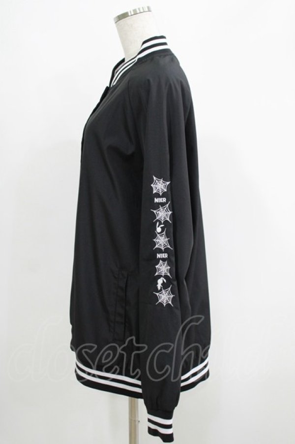 画像2: NieR Clothing / 刺繍ブルゾン F 黒 H-25-05-22-025-PU-JA-KB-ZH (2)