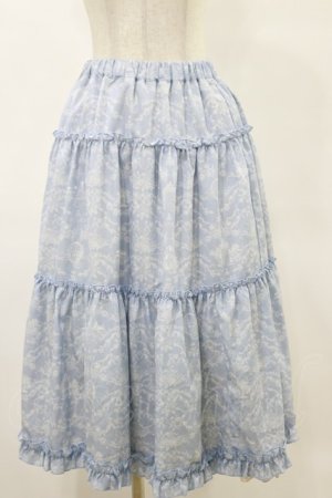 画像: m petit by misako / NINA'Sコラボスカート L サックス/アイボリー　リバーシブル H-25-05-23-050-LO-SK-NS-ZH