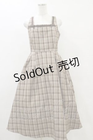 画像: m petit by misako / AMCHKスクエアネックジャンパースカート L ブラウン H-25-05-23-057-LO-OP-NS-ZH