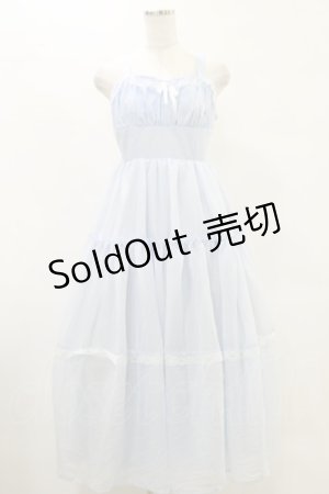 画像: Lovely Tency / 眞白ありすコラボ/ティアードジャンパースカート L サックス H-25-05-23-063-LO-OP-NS-ZH