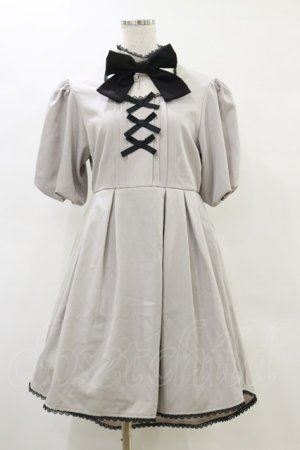 画像: DearMyLove / バルーン袖リボンリボンワンピース L グレー H-25-05-23-070-EL-OP-NS-ZH