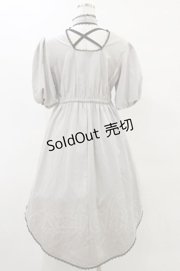 画像2: DearMyLove / バルーン袖リボンリボンワンピース L グレー H-25-05-23-070-EL-OP-NS-ZH (2)