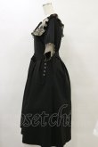 画像3: DearMyLove / ガーターデザインバラ刺繍ワンピース LL ブラック/カーキ H-25-05-23-071-EL-OP-NS-ZH (3)